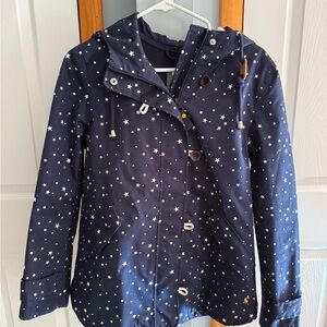 Joules Blue and White Starry Trench Coat